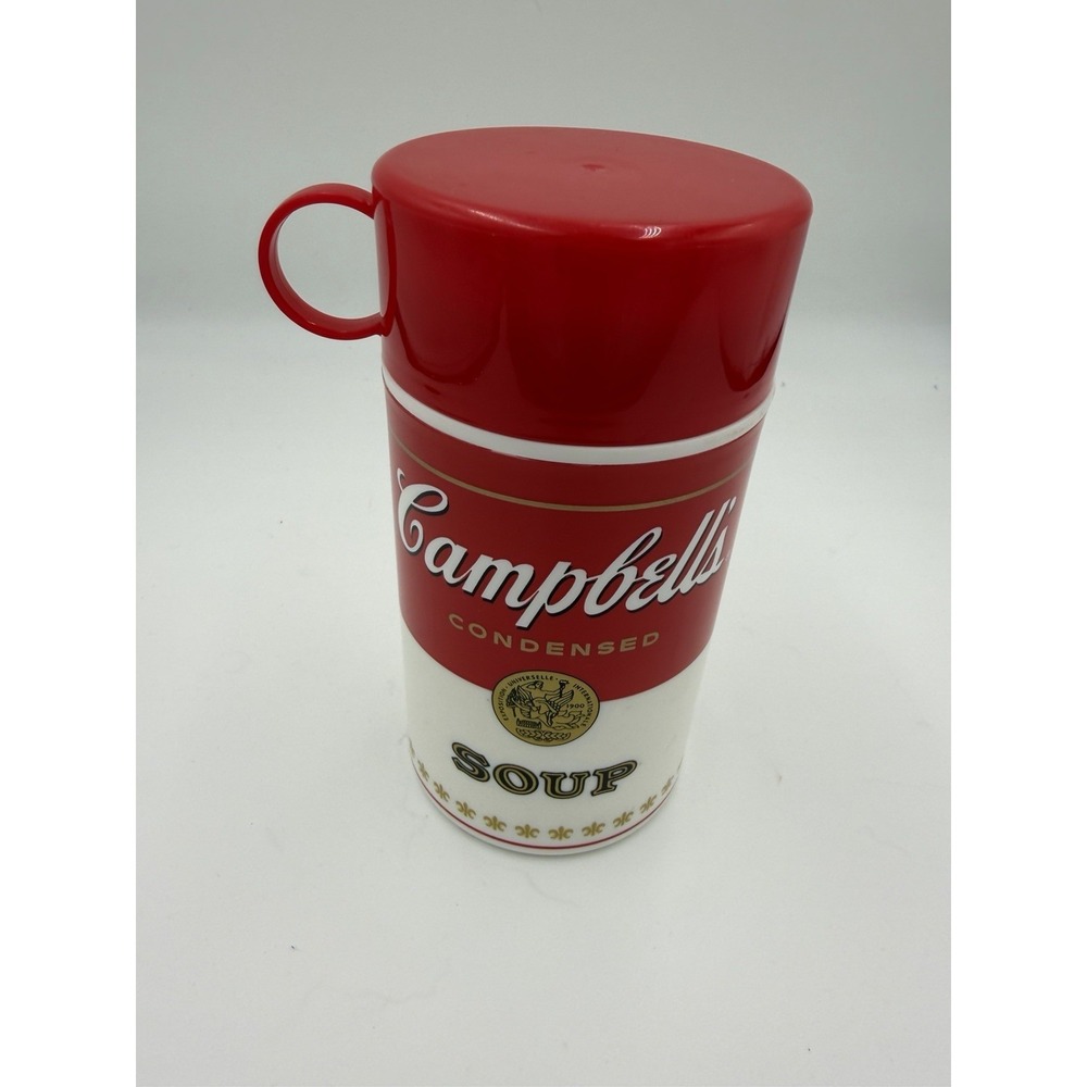 1998 Vintage Campbell's Soup 6"‎ Thermos 11oz Screw Down Lid